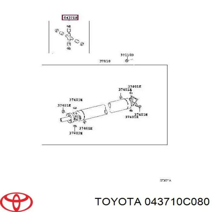Хрестовина карданного валу Toyota 043710C080 ціна, від 13.20 USD