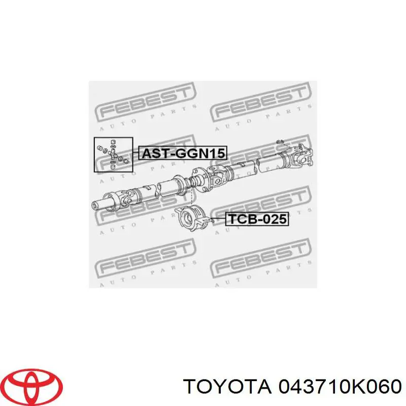 Хрестовина карданного валу 043710K060 Toyota