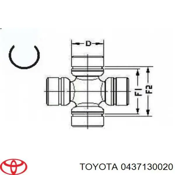 Купити 0437130020 Toyota Хрестовина карданного валу