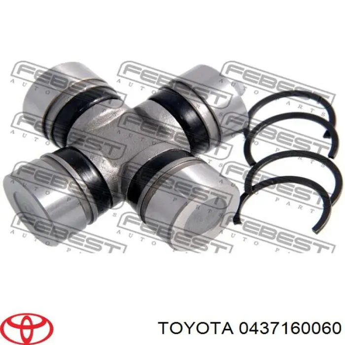 Хрестовина карданного валу, заднього Toyota 0437160060