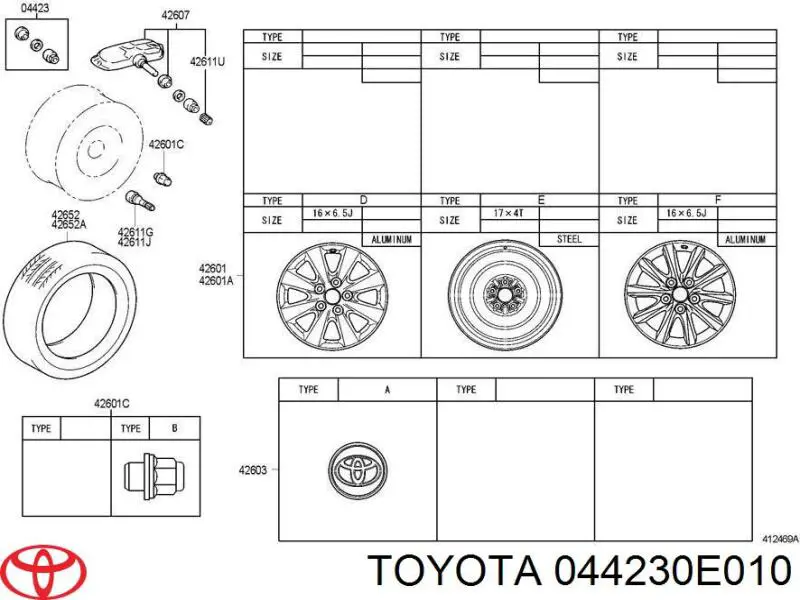 Кріплення датчика тиску повітря в шинах Toyota Prius (ZVW30) (Тойота Пріус)