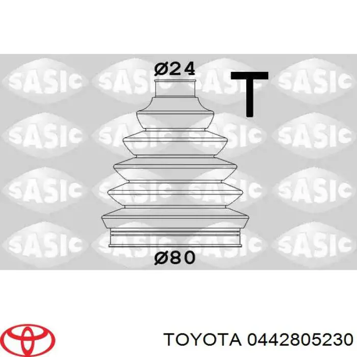 Пильники ШРКШів передній піввісі, комплект Toyota 0442805230 ціна, від 13.13 USD