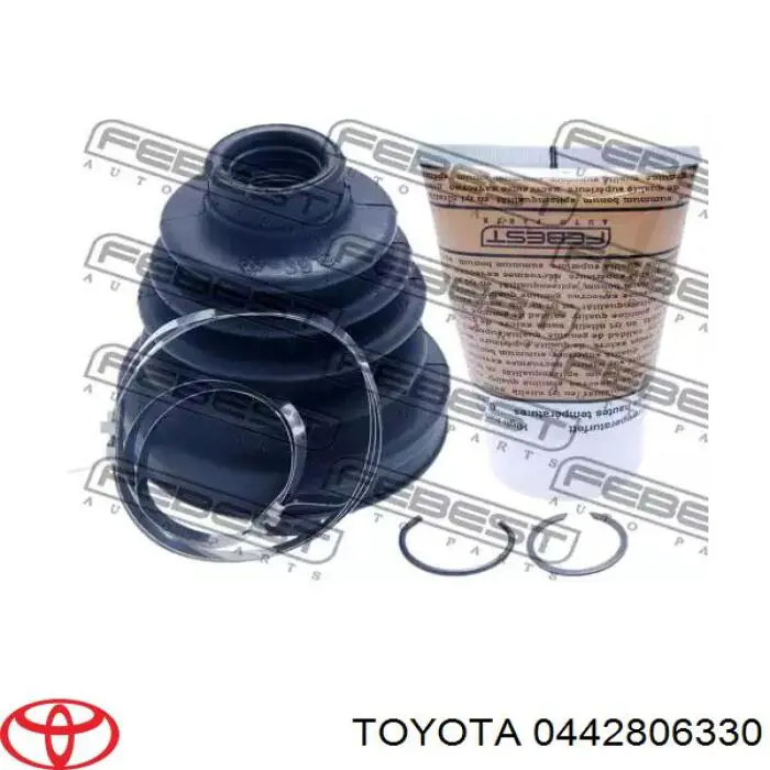 Пильники ШРКШів передній піввісі, комплект Toyota 0442806330 ціна, від 14.66 USD