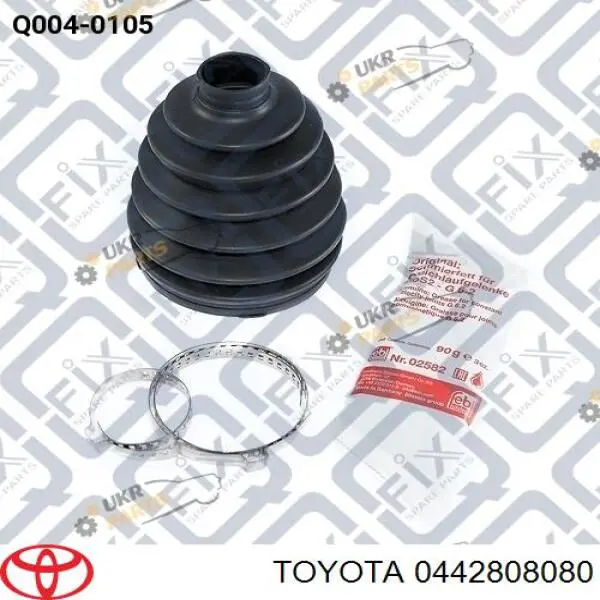 Пильник шарніра кутових швидкостей зовнішній лівий Toyota 0442808080 ціна, від 103.62 USD
