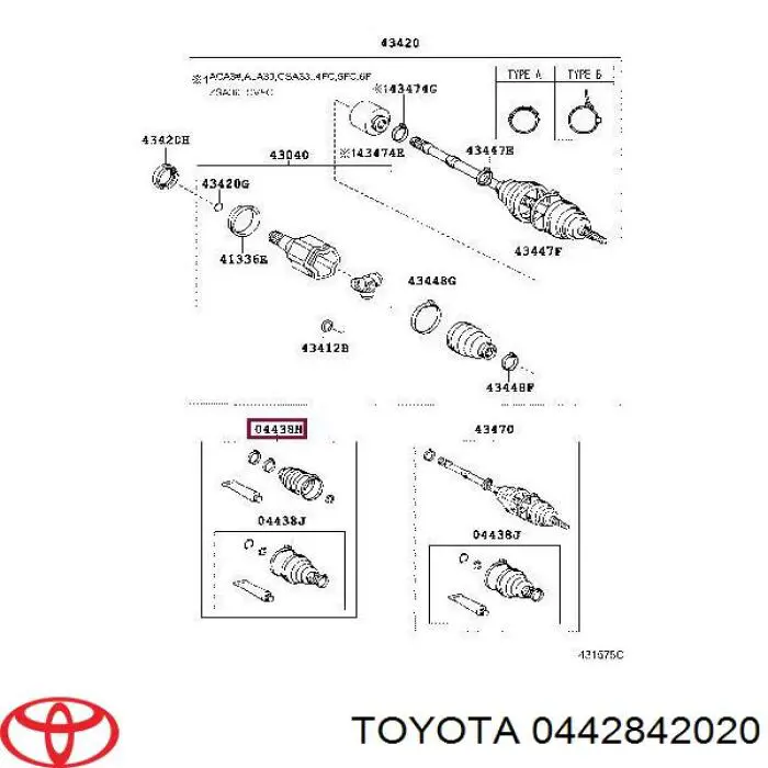  Toyota 0442842020 ціна, від 89.48 USD