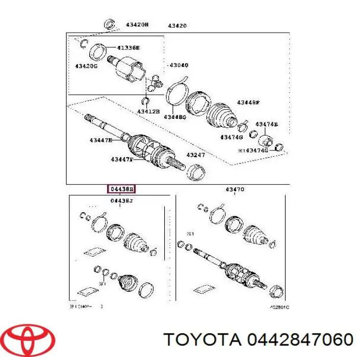 Пильник шарніра кутових швидкостей зовнішній передній Toyota 0442847060 ціна, від 17.44 USD