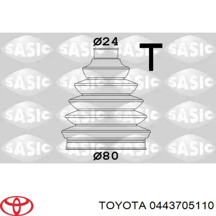 0443705110 Toyota пильники шрусів передній піввісі, комплект