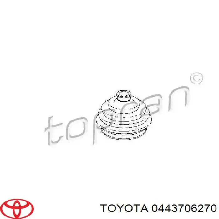 Пильник ШРКШа внутрішній, правий 0443706270 Toyota