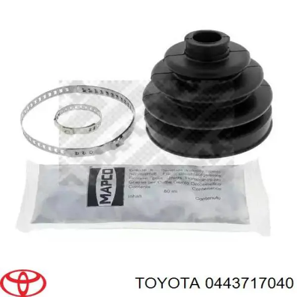 Пильник шарніра кутових швидкостей зовнішній передній Toyota 0443717040 ціна, від 5.77 USD