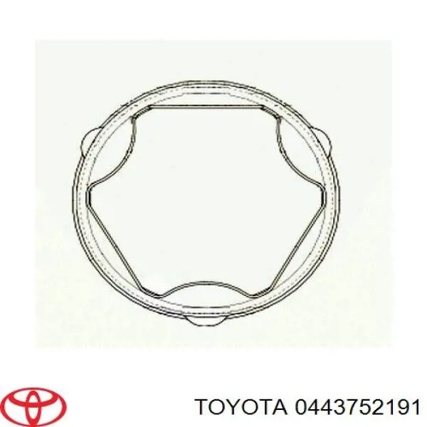 Купити 0443752191 Toyota Пильник шарніра кутових швидкостей внутрішній передній