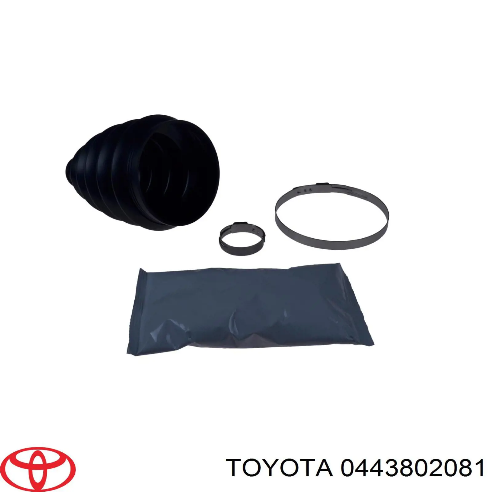 Пильники ШРКШів передній піввісі, комплект 0443802081 Toyota