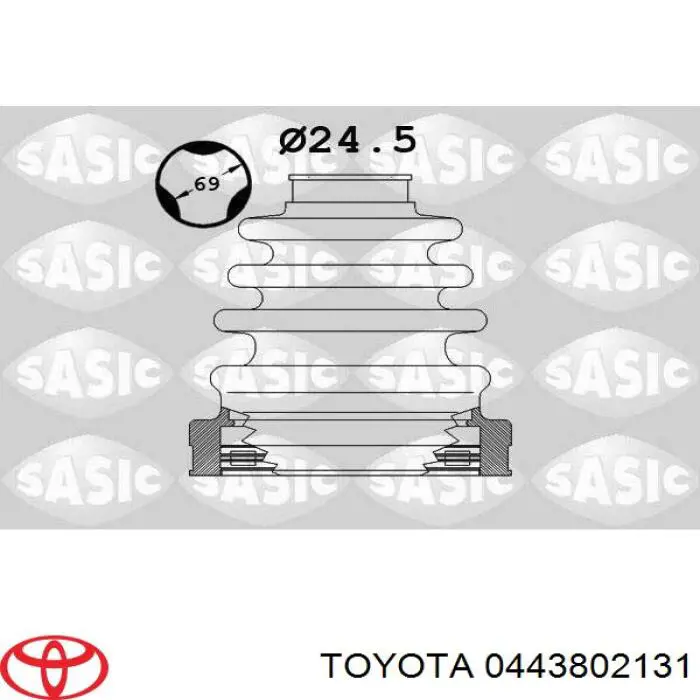 0443802131 Toyota пильник шруса внутрішній, передній піввісі