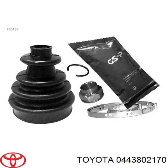Купити 0443802170 Toyota Пильники ШРКШів передній піввісі, комплект