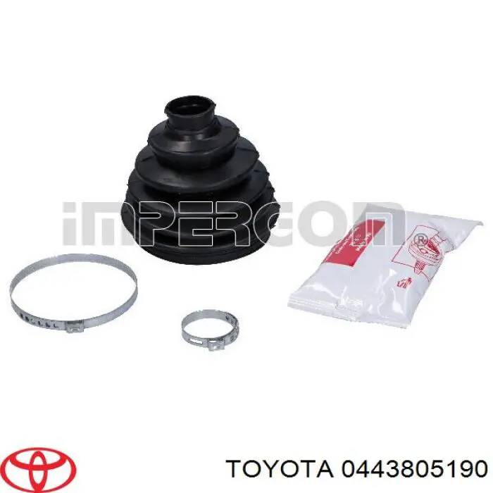 Пильник шарніра кутових швидкостей зовнішній передній Toyota 0443805190 ціна, від 7.30 USD