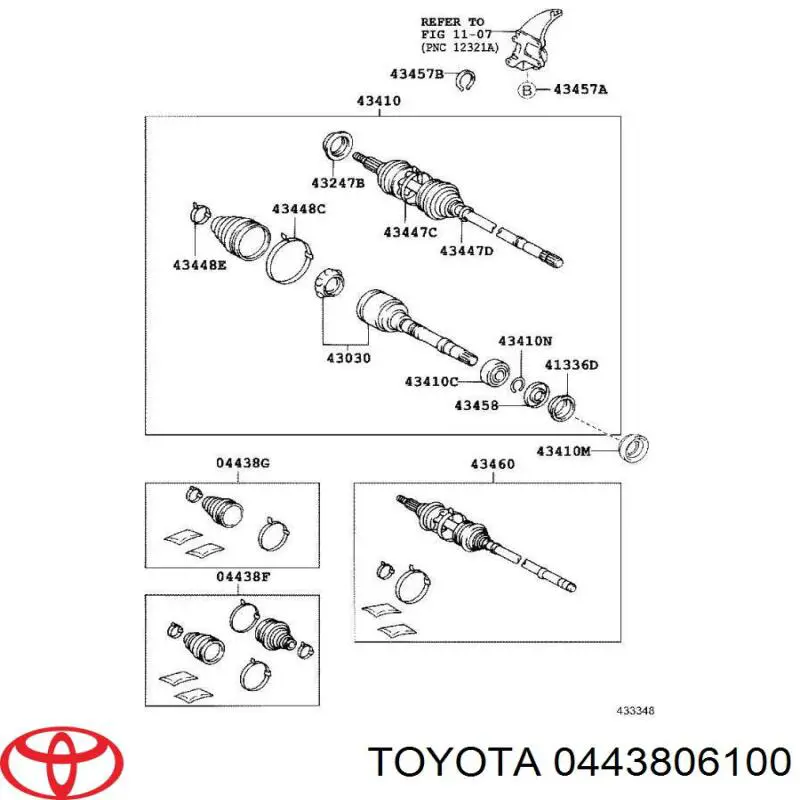 Купити 0443806100 Toyota Пильник шарніра приводу