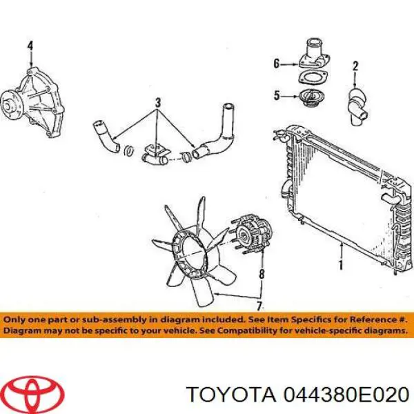 Пильник шарніра кутових швидкостей зовнішній передній Toyota 044380E020 ціна, від 5.66 USD