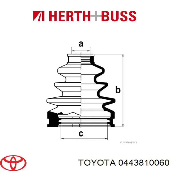 Купити 0443810060 Toyota Пильник шарніра приводу