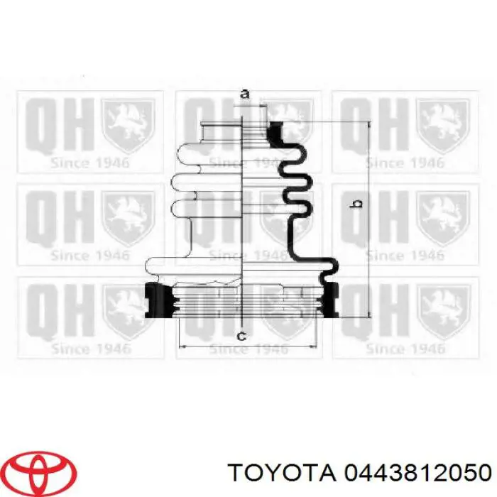 0443812050 Toyota пильник шруса внутрішній, передній піввісі