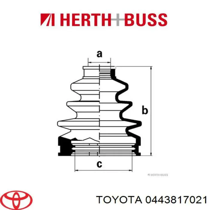 Купити 443817021 Toyota Пильник шарніра приводу