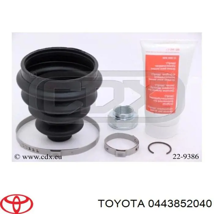 Пильники ШРКШів передній піввісі, комплект Toyota 0443852040 ціна, від 9.36 USD