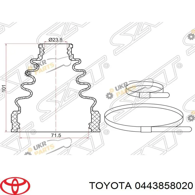  Toyota 0443858020 ціна, від 13.12 USD