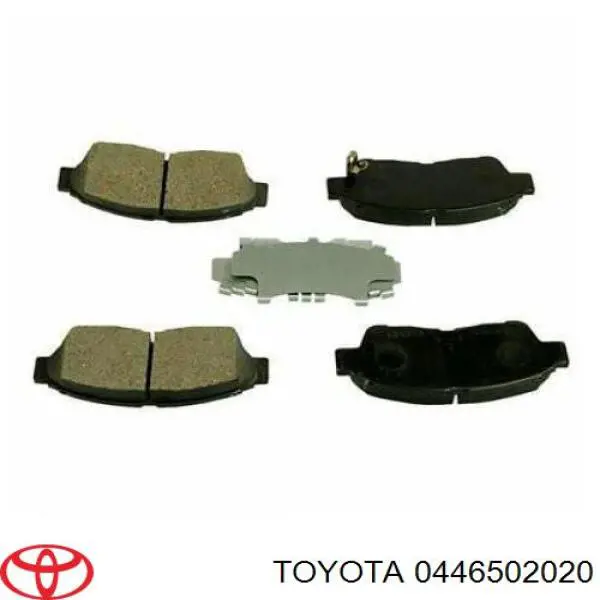 Колодки гальмівні передні, дискові 0446502020 Toyota