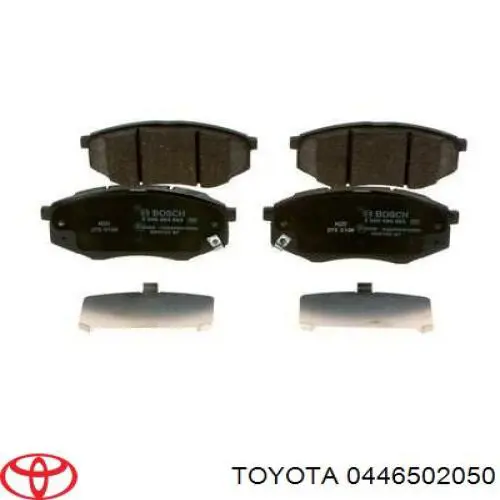 Передні тормозні колодки 0446502050 Toyota
