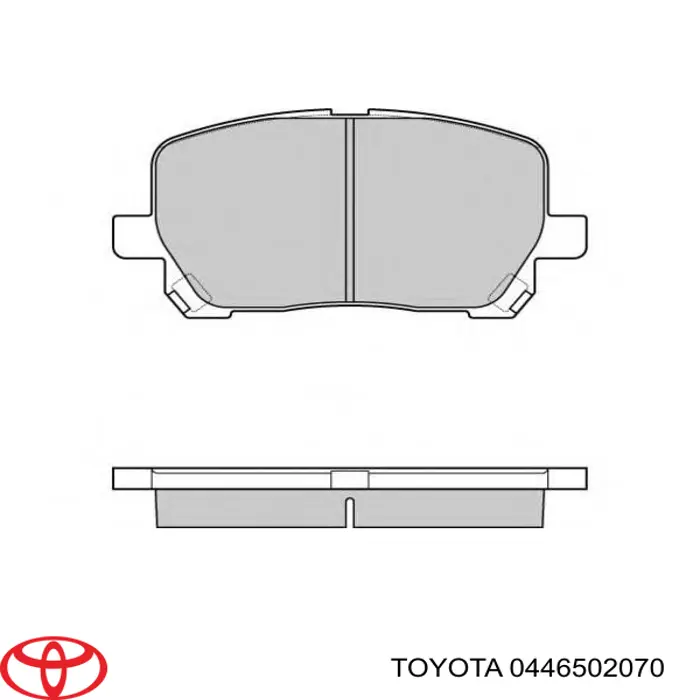 0446502070 Toyota Передні гальмівні колодки