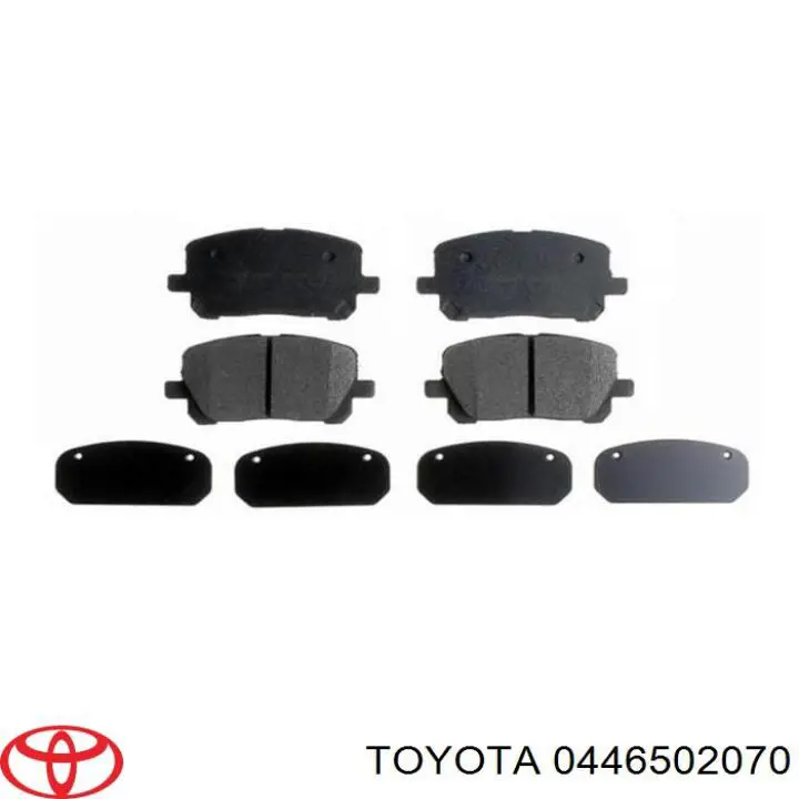 0446502070 Toyota колодки гальмівні передні, дискові