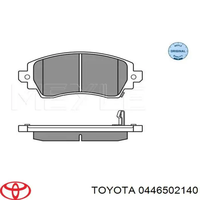 0446502140 Toyota колодки гальмівні передні, дискові