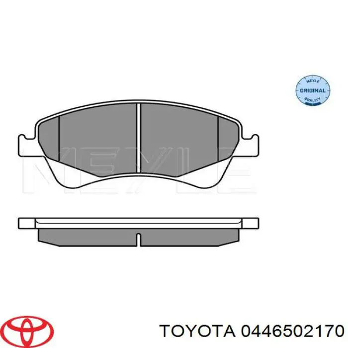 0446502170 Toyota колодки гальмівні передні, дискові
