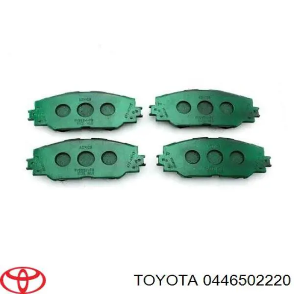 0446502220 Toyota колодки гальмівні передні, дискові