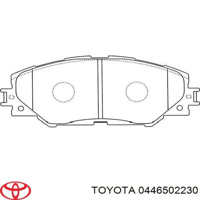 Передні тормозні колодки 0446502230 Toyota