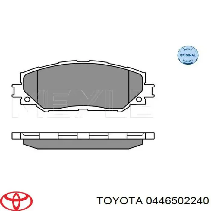 Передні тормозні колодки 0446502240 Toyota