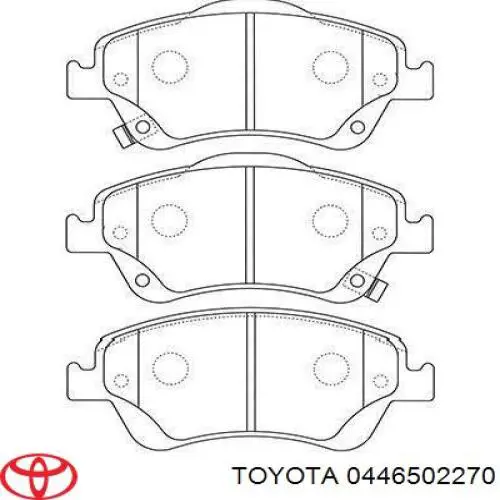 Гальмівні колодки Toyota 0446502270 ціна, від 22.83 USD