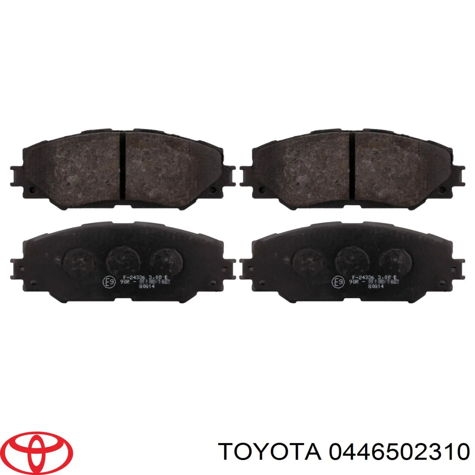 0446502310 Toyota колодки гальмівні передні, дискові