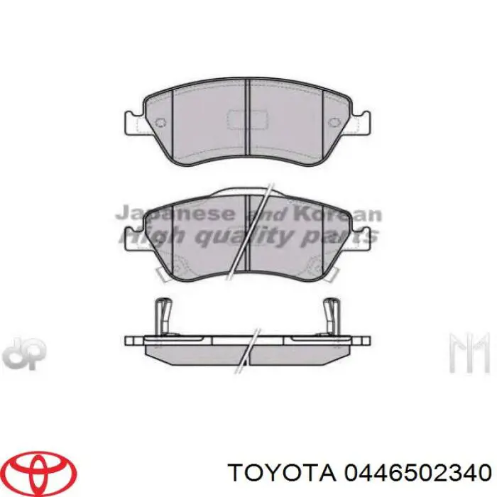 Гальмівні колодки Toyota 0446502340 ціна, від 30.14 USD