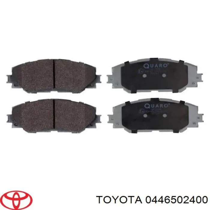 0446502400 Toyota колодки гальмівні передні, дискові