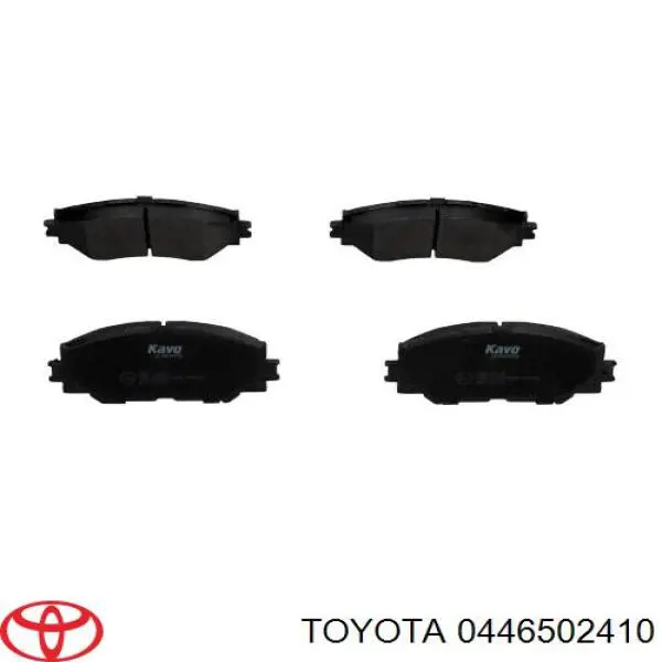 0446502410 Toyota колодки гальмівні передні, дискові