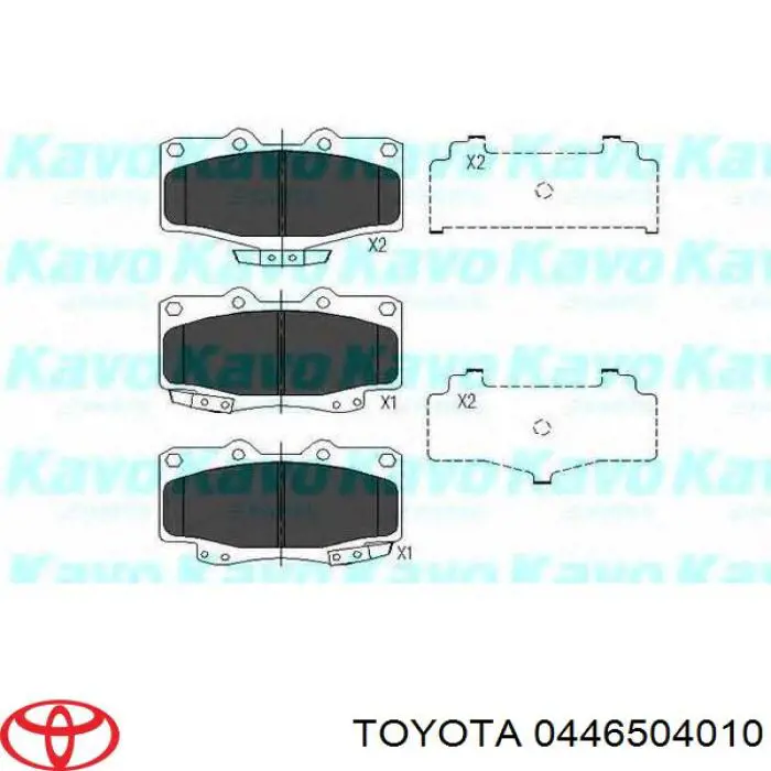 Гальмівні колодки Toyota 0446504010 ціна, від 32.04 USD