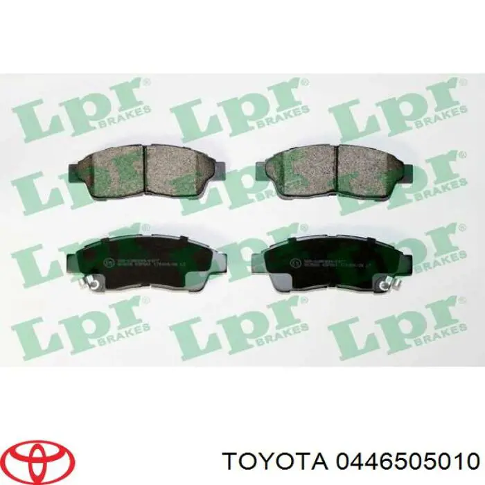 Колодки гальмівні передні, дискові 0446505010 Toyota