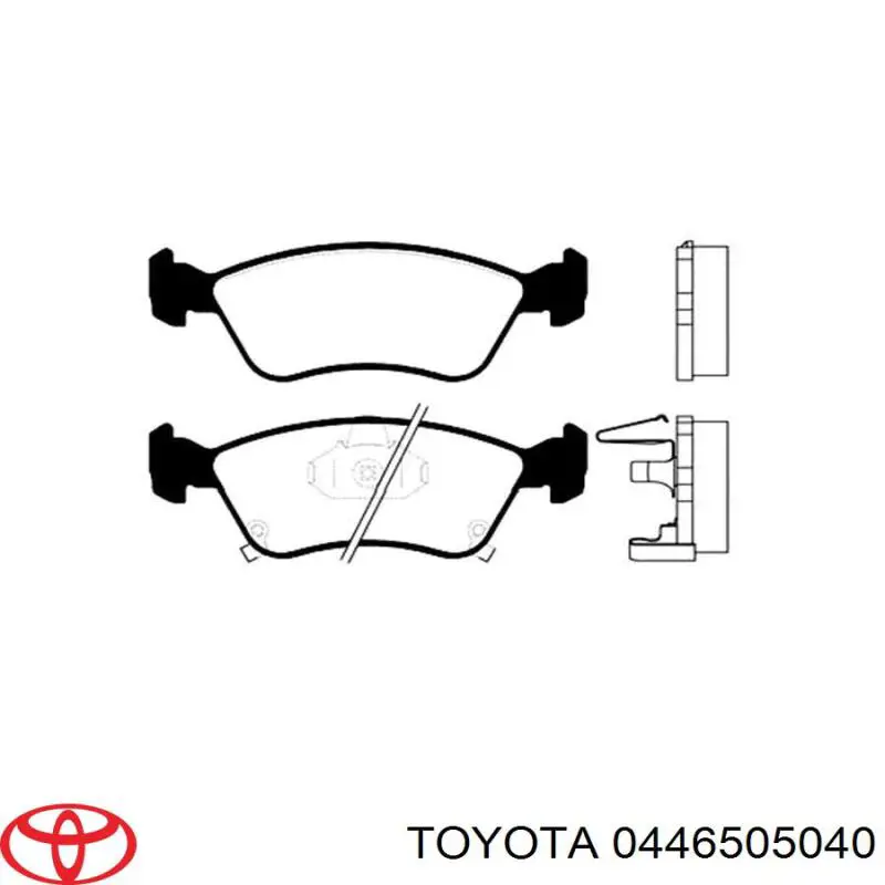 Передні тормозні колодки 0446505040 Toyota