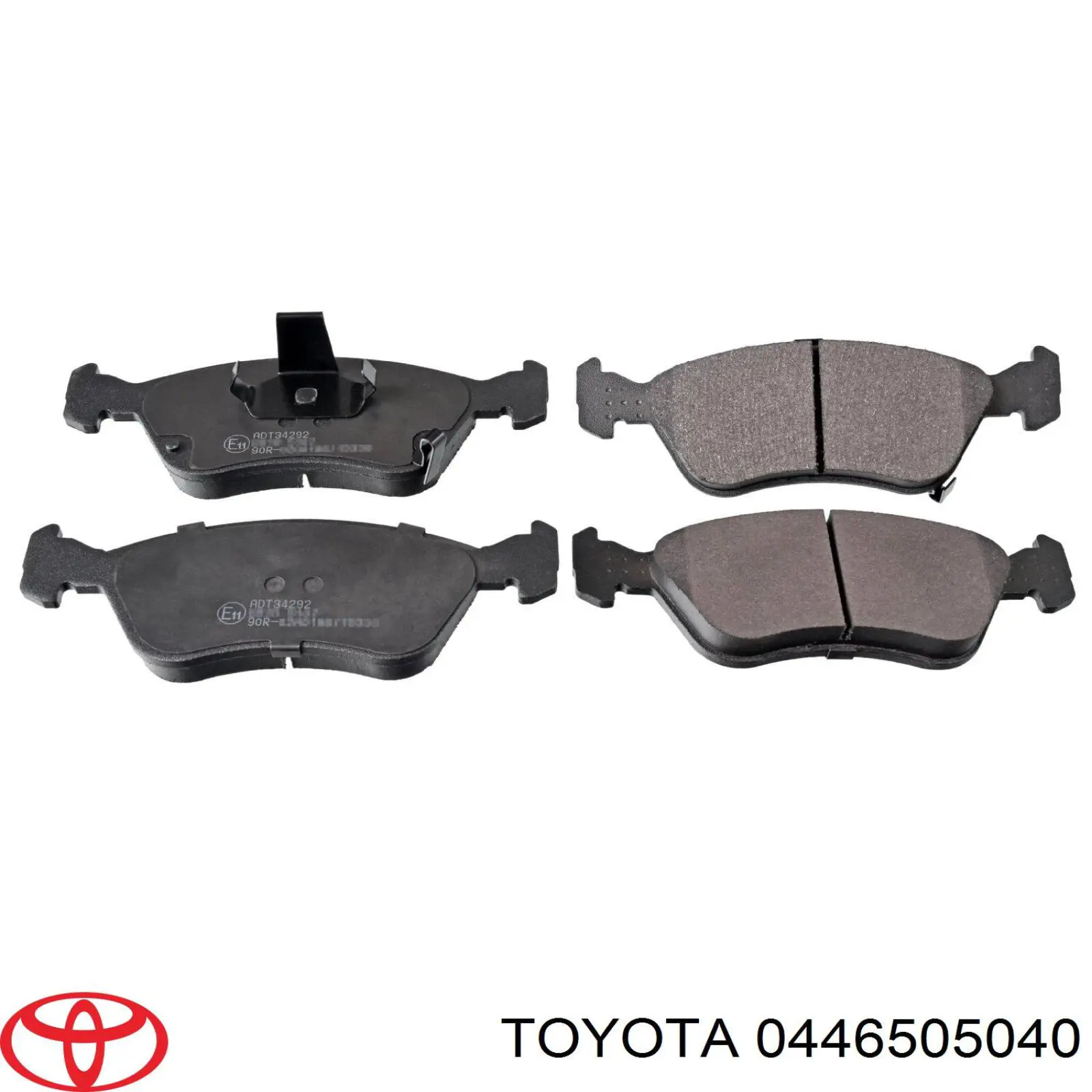 Колодки гальмівні передні, дискові 0446505040 Toyota