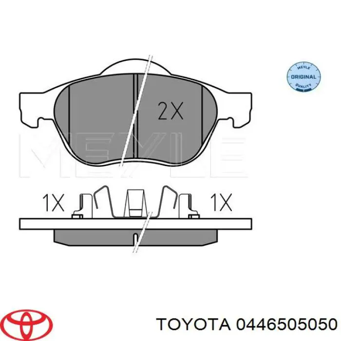 Гальмівні колодки Toyota 0446505050 ціна, від 23.48 USD