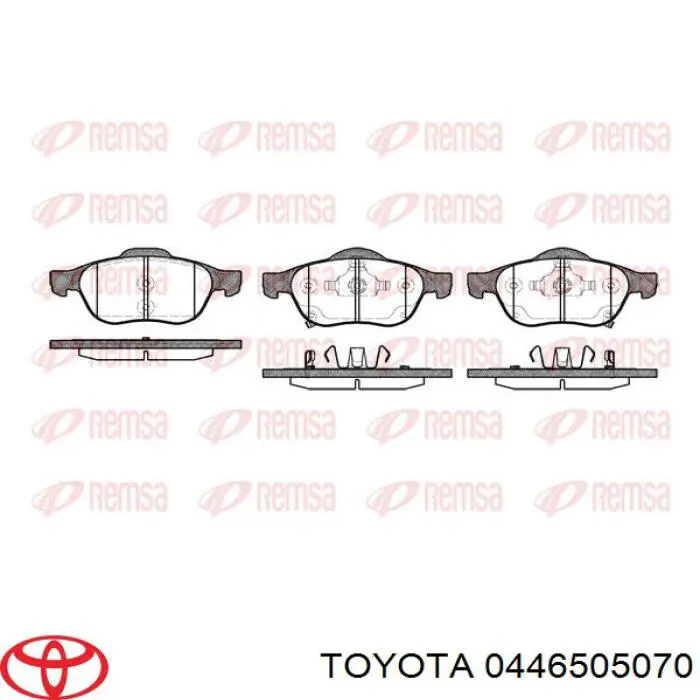 Передні тормозні колодки 0446505070 Toyota