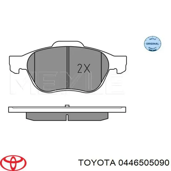 Передні тормозні колодки 0446505090 Toyota