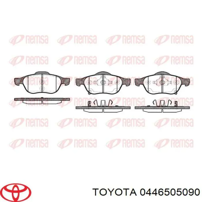 Гальмівні колодки Toyota 0446505090 ціна, від 23.68 USD