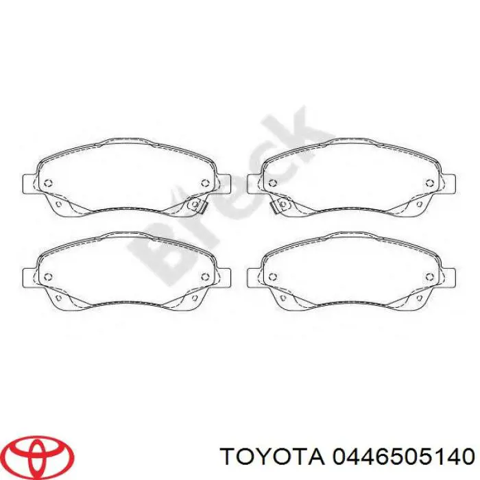Купити 0446505140 Toyota Колодки гальмівні передні, дискові