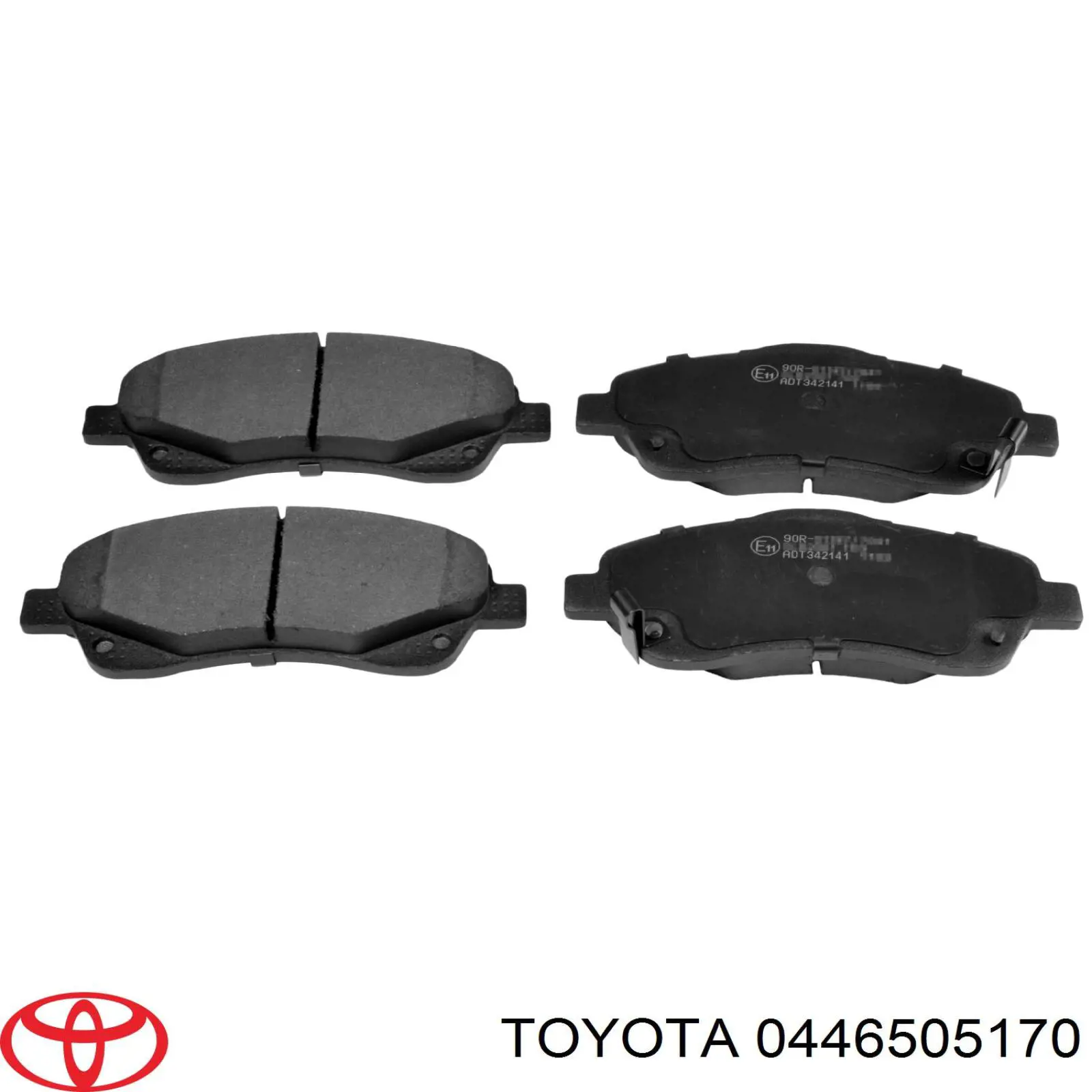 Колодки гальмівні передні, дискові 0446505170 Toyota