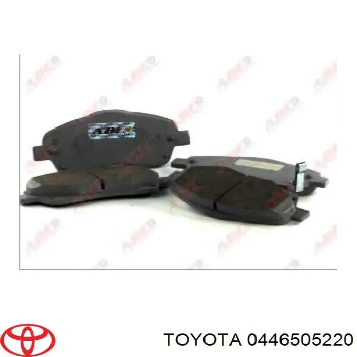 Колодки гальмівні передні, дискові 0446505220 Toyota